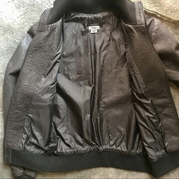 M0851 black leather jacket size 4 - Picture 4 of 12